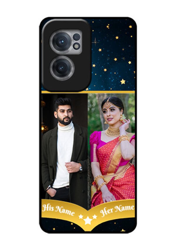 OnePlus Nord CE 2 5G Custom Glass Phone Case - Galaxy Stars Backdrop Design
