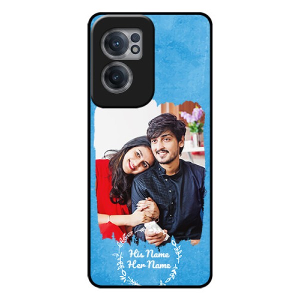 OnePlus Nord Ce 2 5G Custom Glass Phone Case - Blue Color Vintage Design OnePlus Nord Ce 2 5G Custom Glass Phone Case - Blue Color Vintage Design