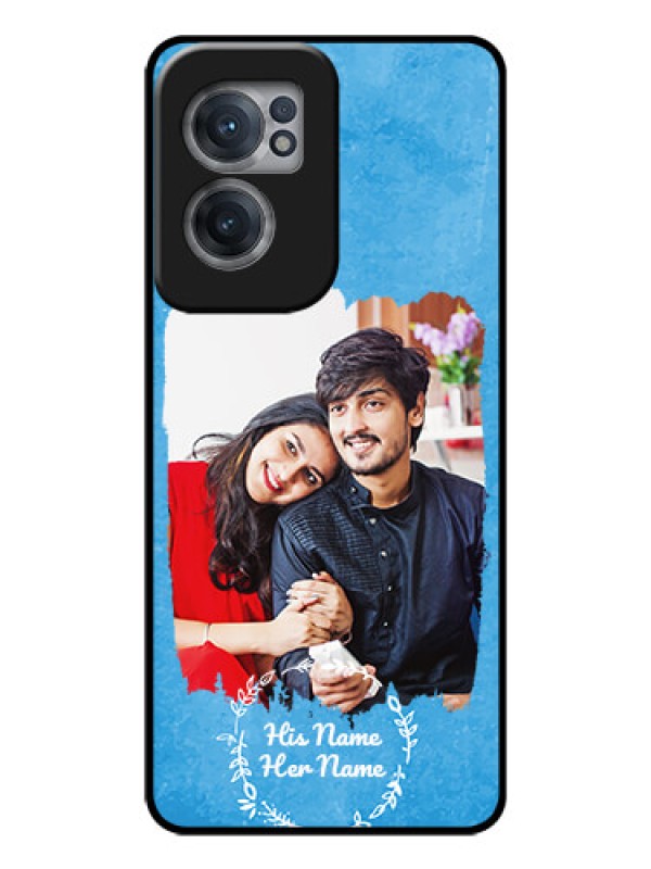 Custom OnePlus Nord Ce 2 5G Custom Glass Phone Case - Blue Color Vintage Design