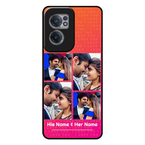 OnePlus Nord CE 2 5G Custom Glass Phone Case - I Love You Pink Design