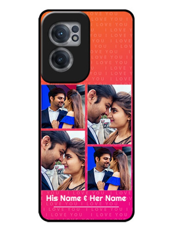 Custom OnePlus Nord CE 2 5G Custom Glass Phone Case - I Love You Pink Design