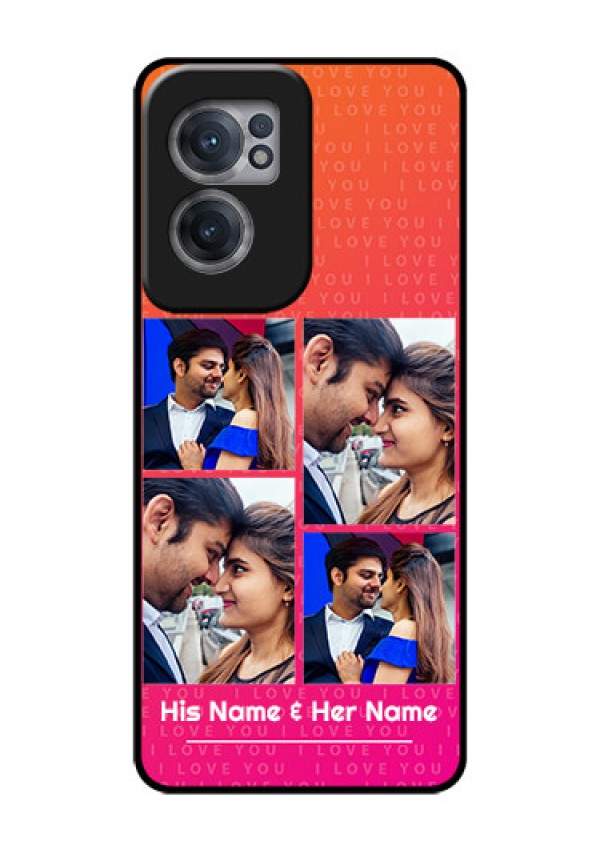 OnePlus Nord CE 2 5G Custom Glass Phone Case - I Love You Pink Design