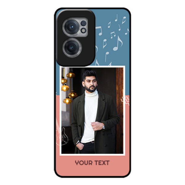 OnePlus Nord CE 2 5G Photo Printing on Glass Case - with Color Musical Note Design