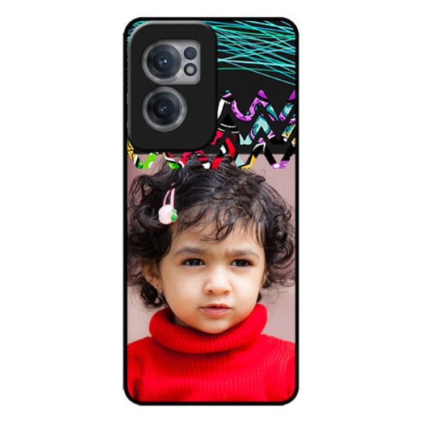OnePlus Nord CE 2 5G Personalized Glass Phone Case - Neon Abstract Design