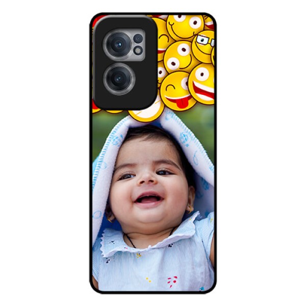 OnePlus Nord CE 2 5G Custom Glass Mobile Case - with Smiley Emoji Design OnePlus Nord CE 2 5G Custom Glass Mobile Case - with Smiley Emoji Design