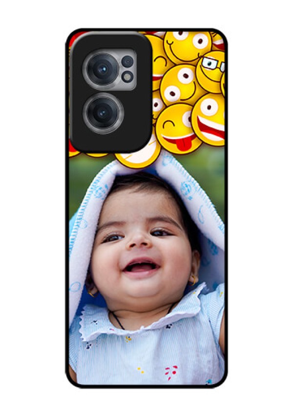OnePlus Nord CE 2 5G Custom Glass Mobile Case - with Smiley Emoji Design