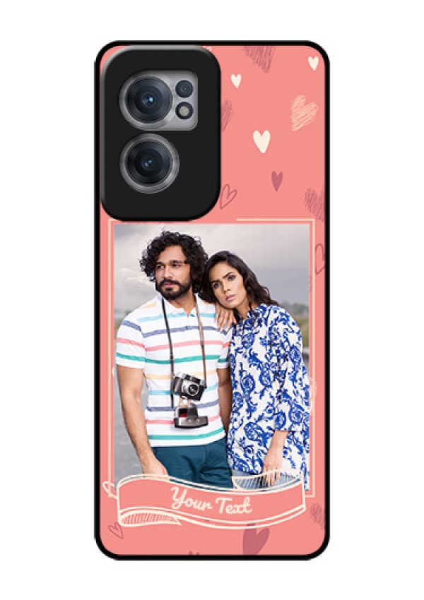 OnePlus Nord CE 2 5G Custom Glass Phone Case - Love doodle art Design