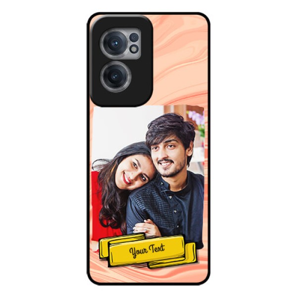 OnePlus Nord CE 2 5G Personalized Glass Phone Case - Marble Texture Design