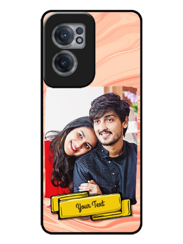 Custom OnePlus Nord CE 2 5G Personalized Glass Phone Case - Marble Texture Design