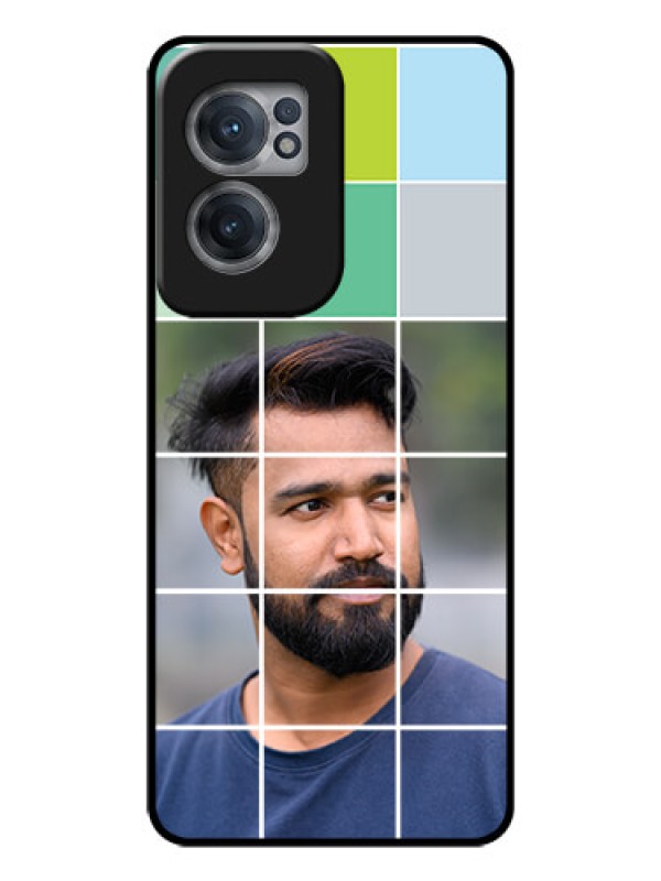 Custom OnePlus Nord CE 2 5G Photo Printing on Glass Case - with white box pattern