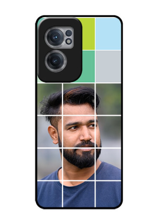 OnePlus Nord CE 2 5G Photo Printing on Glass Case - with white box pattern
