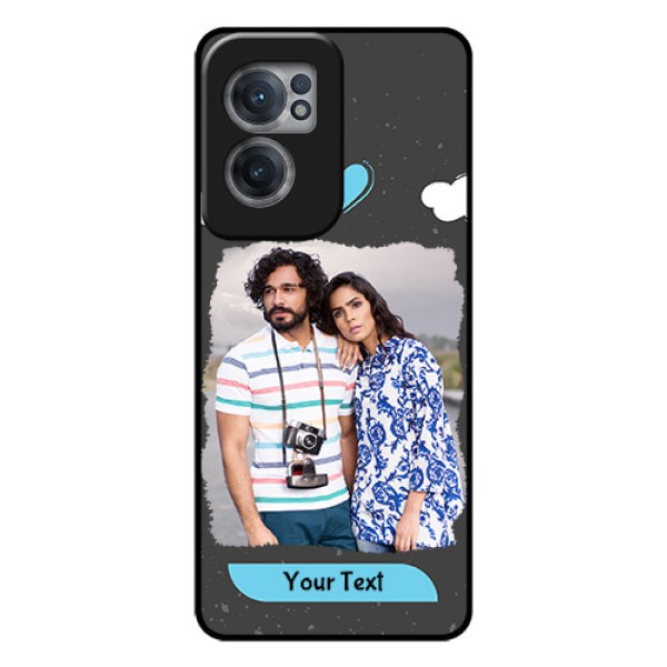 OnePlus Nord CE 2 5G Custom Glass Phone Case - Splashes with love doodles Design OnePlus Nord CE 2 5G Custom Glass Phone Case - Splashes with love doodles Design