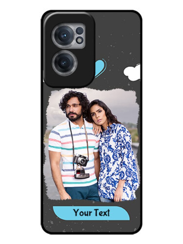 Custom OnePlus Nord CE 2 5G Custom Glass Phone Case - Splashes with love doodles Design