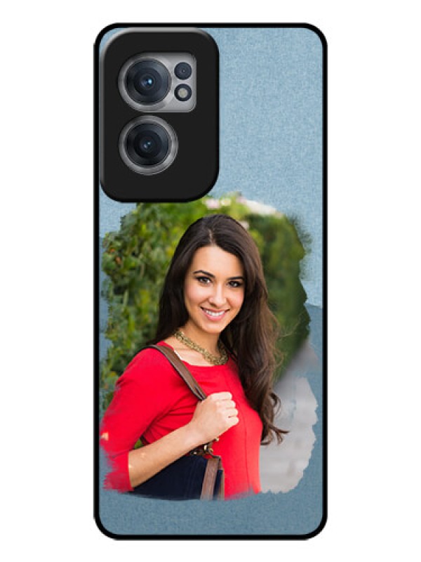 Custom OnePlus Nord CE 2 5G Custom Glass Mobile Case - Grunge Line Art Design