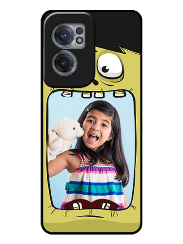 Custom OnePlus Nord CE 2 5G Personalized Glass Phone Case - Cartoon monster back case Design