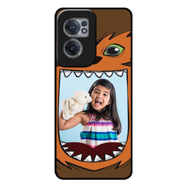 OnePlus Nord CE 2 5G Photo Printing on Glass Case - Owl Monster Back Case Design OnePlus Nord CE 2 5G Photo Printing on Glass Case - Owl Monster Back Case Design