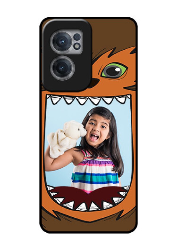 OnePlus Nord CE 2 5G Photo Printing on Glass Case - Owl Monster Back Case Design