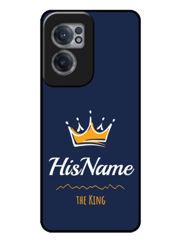 Custom OnePlus Nord CE 2 5G Glass Phone Case King with Name