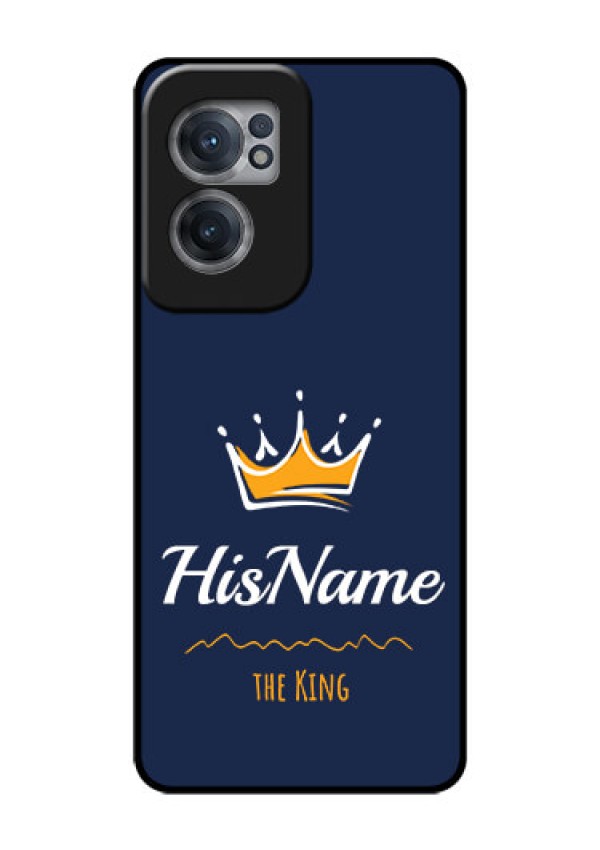 OnePlus Nord CE 2 5G Glass Phone Case King with Name