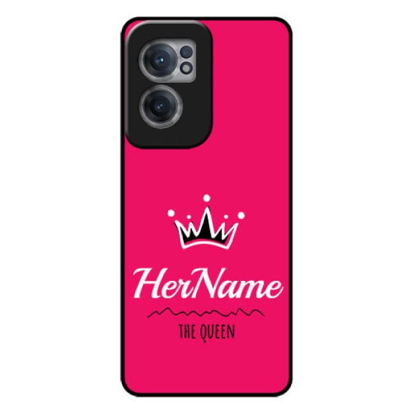 OnePlus Nord CE 2 5G Glass Phone Case Queen with Name OnePlus Nord CE 2 5G Glass Phone Case Queen with Name