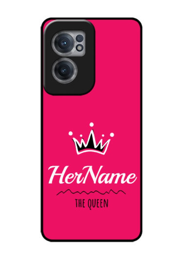 OnePlus Nord CE 2 5G Glass Phone Case Queen with Name