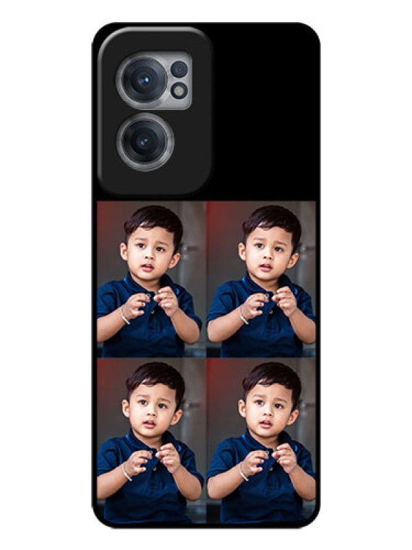 Custom OnePlus Nord CE 2 5G 4 Image Holder on Glass Mobile Cover