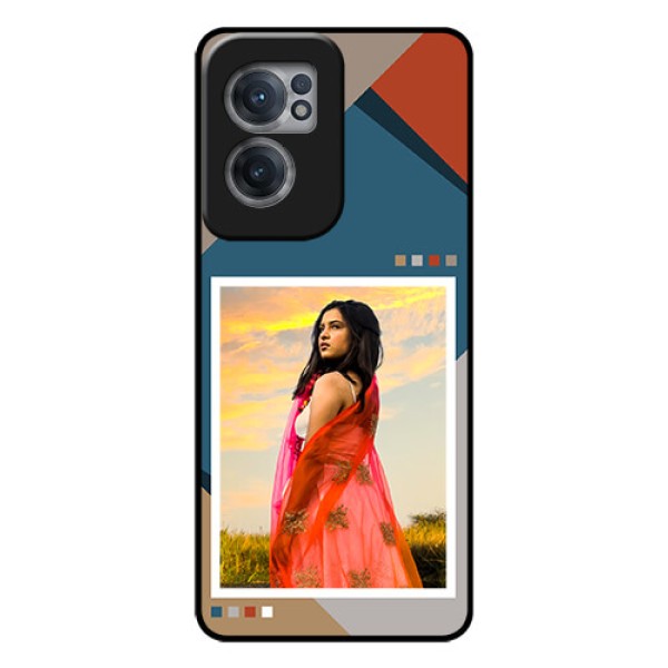 OnePlus Nord CE 2 5G Personalized Glass Phone Case - Retro color pallet Design