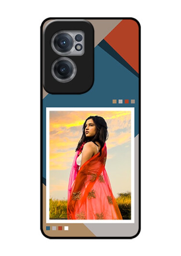OnePlus Nord CE 2 5G Personalized Glass Phone Case - Retro color pallet Design