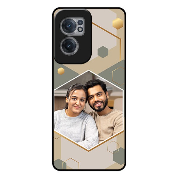 OnePlus Nord CE 2 5G Photo Printing on Glass Case - Stylish Hexagon Pattern Design OnePlus Nord CE 2 5G Photo Printing on Glass Case - Stylish Hexagon Pattern Design