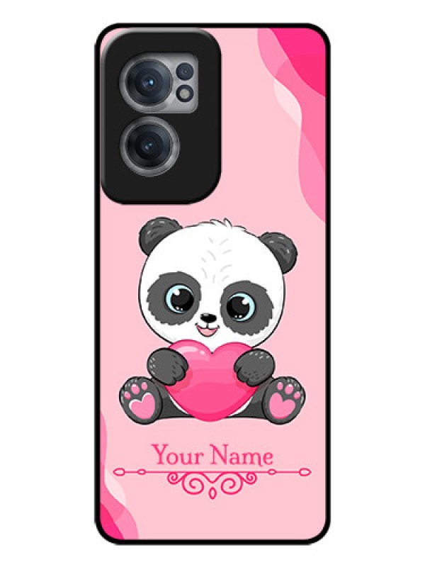 Custom OnePlus Nord CE 2 5G Custom Glass Mobile Case - Cute Panda Design