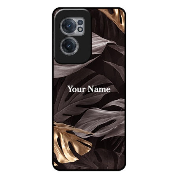 OnePlus Nord CE 2 5G Personalised Glass Phone Case - Wild Leaves digital paint Design OnePlus Nord CE 2 5G Personalised Glass Phone Case - Wild Leaves digital paint Design