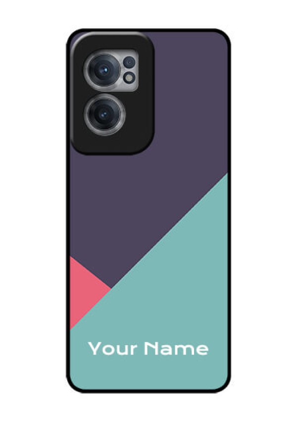 OnePlus Nord CE 2 5G Custom Glass Mobile Case - Tri Color abstract Design