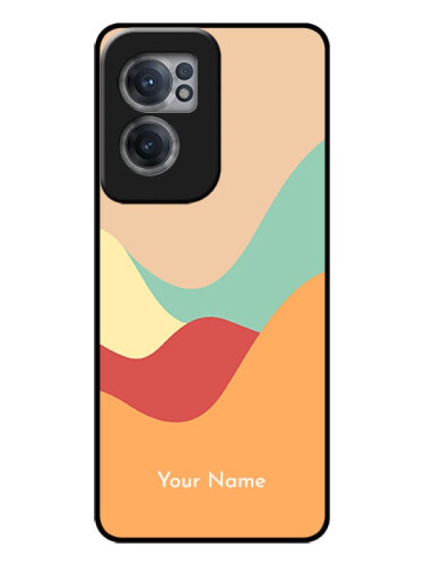 Custom OnePlus Nord CE 2 5G Personalized Glass Phone Case - Ocean Waves Multi-colour Design
