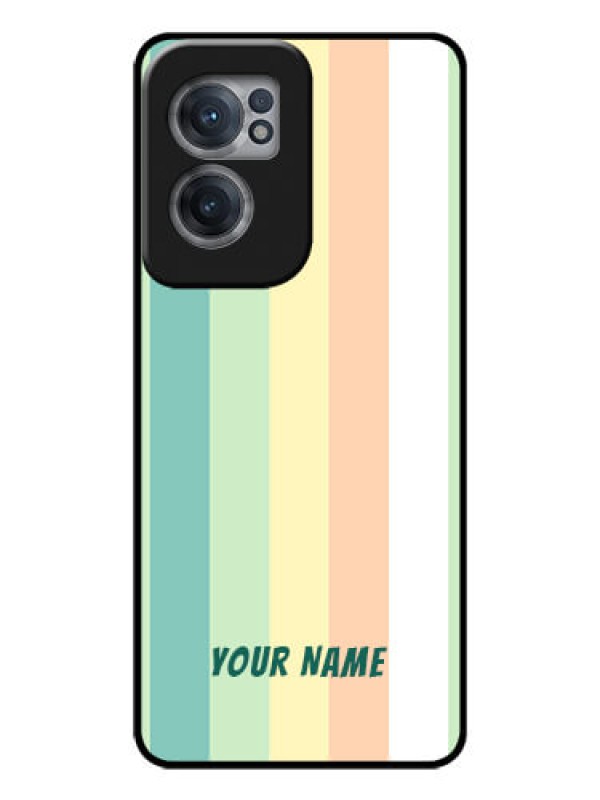 Custom OnePlus Nord CE 2 5G Photo Printing on Glass Case - Multi-colour Stripes Design