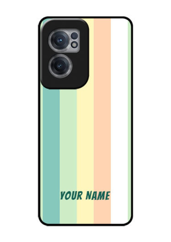 OnePlus Nord CE 2 5G Photo Printing on Glass Case - Multi-colour Stripes Design