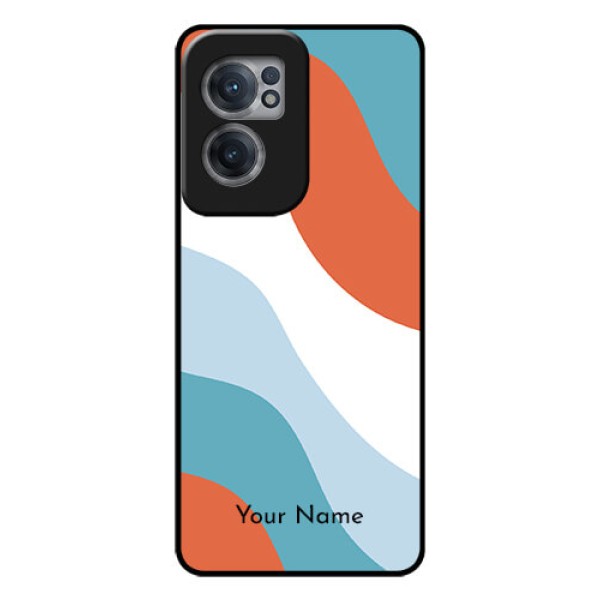 OnePlus Nord CE 2 5G Custom Glass Mobile Case - coloured Waves Design