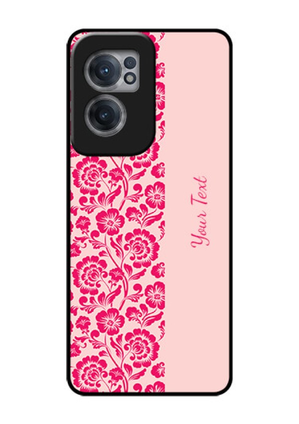 OnePlus Nord CE 2 5G Custom Glass Phone Case - Attractive Floral Pattern Design