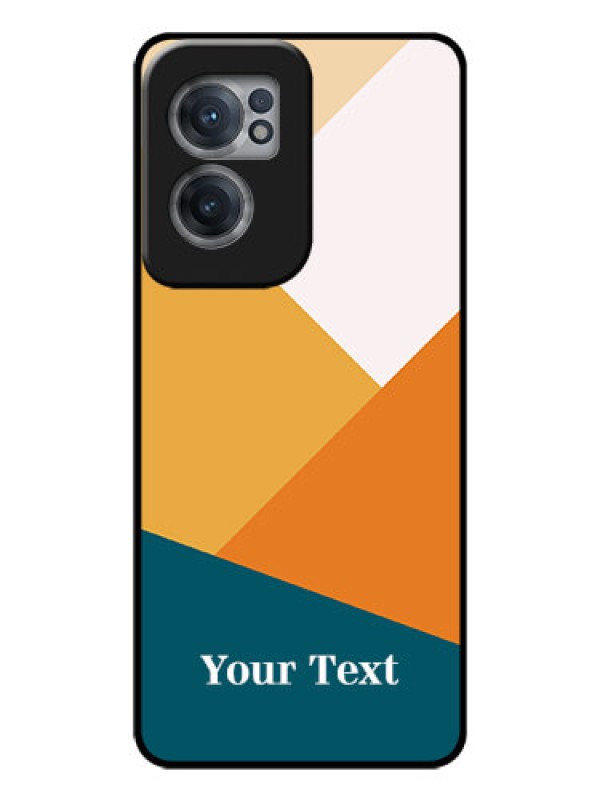 Custom OnePlus Nord CE 2 5G Personalized Glass Phone Case - Stacked Multi-colour Design