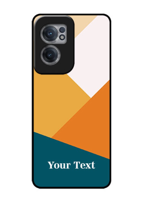 OnePlus Nord CE 2 5G Personalized Glass Phone Case - Stacked Multi-colour Design