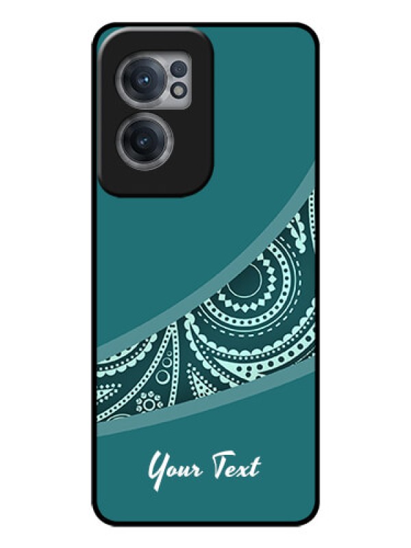 Custom OnePlus Nord CE 2 5G Photo Printing on Glass Case - semi visible floral Design