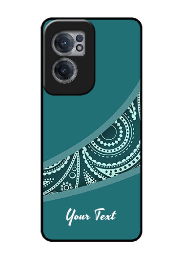 OnePlus Nord CE 2 5G Photo Printing on Glass Case - semi visible floral Design