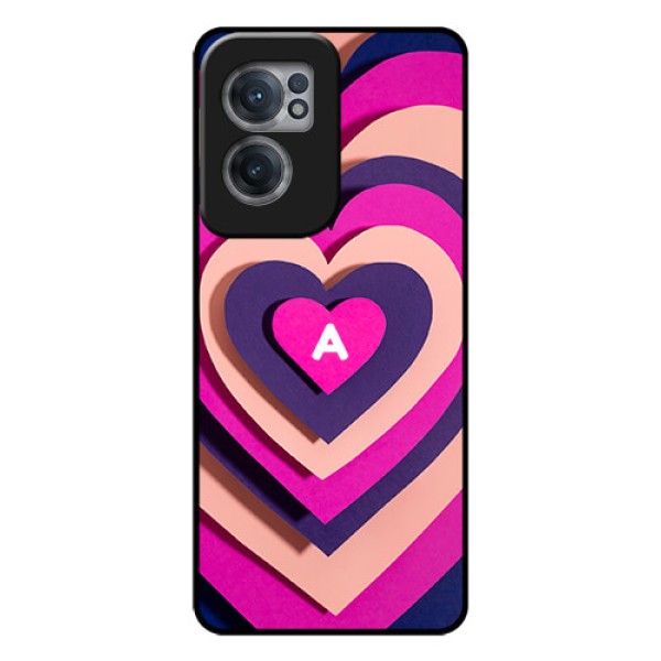 OnePlus Nord CE 2 5G Custom Glass Mobile Case - Cute Heart Pattern Design