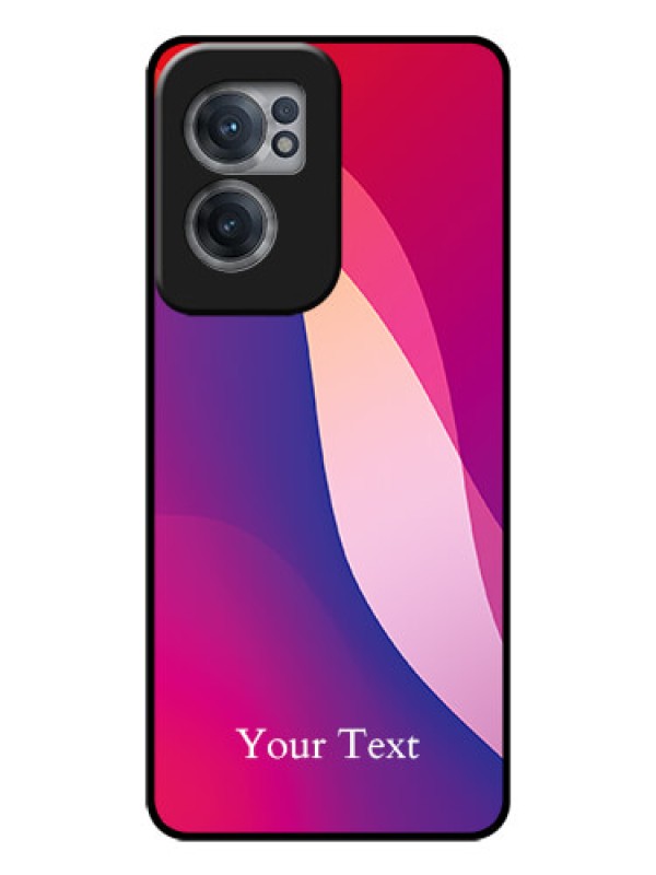 Custom OnePlus Nord CE 2 5G Personalized Glass Phone Case - Digital abstract Overlap Design