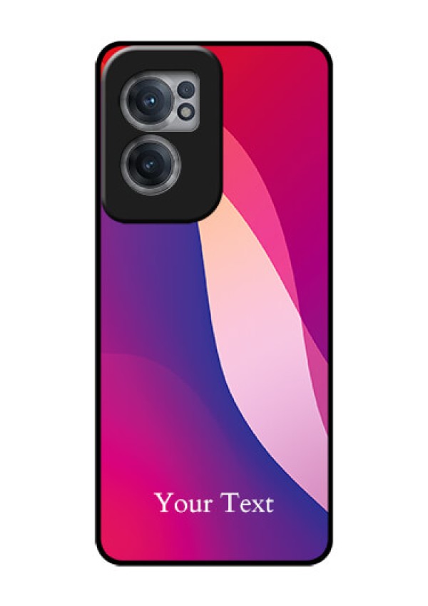 OnePlus Nord CE 2 5G Personalized Glass Phone Case - Digital abstract Overlap Design