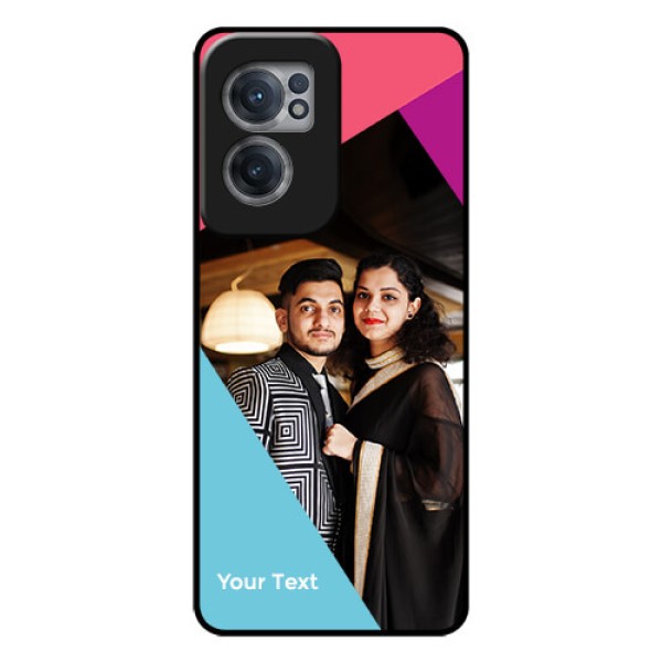 OnePlus Nord CE 2 5G Custom Glass Mobile Case - Stacked Triple colour Design