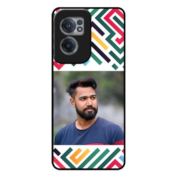 OnePlus Nord CE 2 5G Personalized Glass Phone Case - Colorful Maze Pattern Design OnePlus Nord CE 2 5G Personalized Glass Phone Case - Colorful Maze Pattern Design