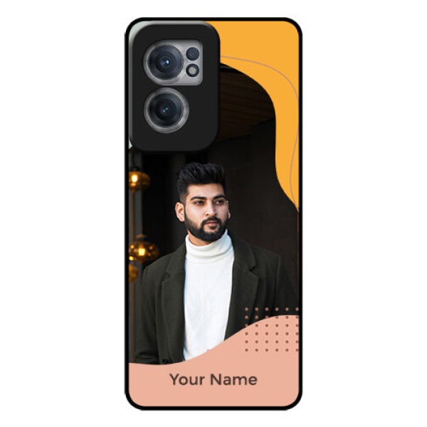 OnePlus Nord CE 2 5G Personalized Glass Phone Case - Tri-coloured overlay design OnePlus Nord CE 2 5G Personalized Glass Phone Case - Tri-coloured overlay design