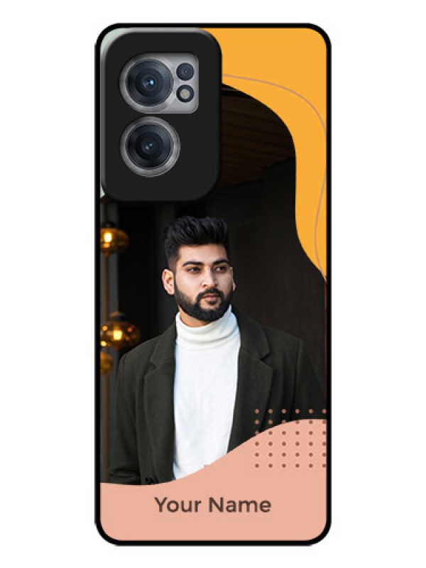 Custom OnePlus Nord CE 2 5G Personalized Glass Phone Case - Tri-coloured overlay design