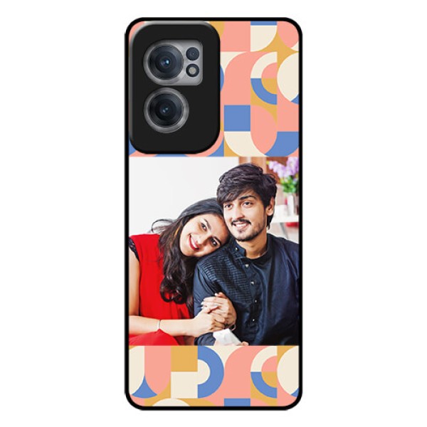 OnePlus Nord CE 2 5G Photo Printing on Glass Case - Semi-circle Maze Pattern Design OnePlus Nord CE 2 5G Photo Printing on Glass Case - Semi-circle Maze Pattern Design