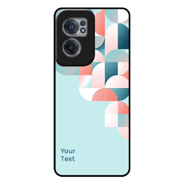 OnePlus Nord CE 2 5G Custom Glass Phone Case - Stylish Semi-circle Pattern Design OnePlus Nord CE 2 5G Custom Glass Phone Case - Stylish Semi-circle Pattern Design